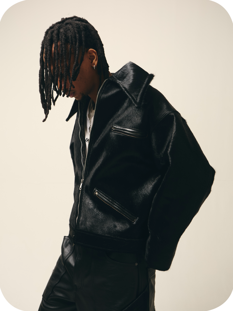 Black Cowhide Jacket - Image 2