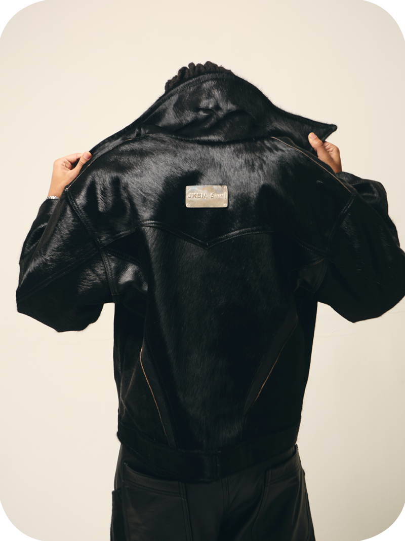 Black Cowhide Jacket - Image 3