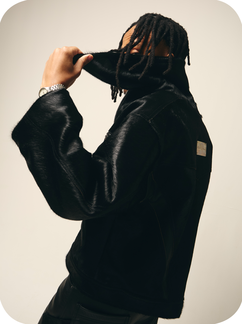 Black Cowhide Jacket - Image 4