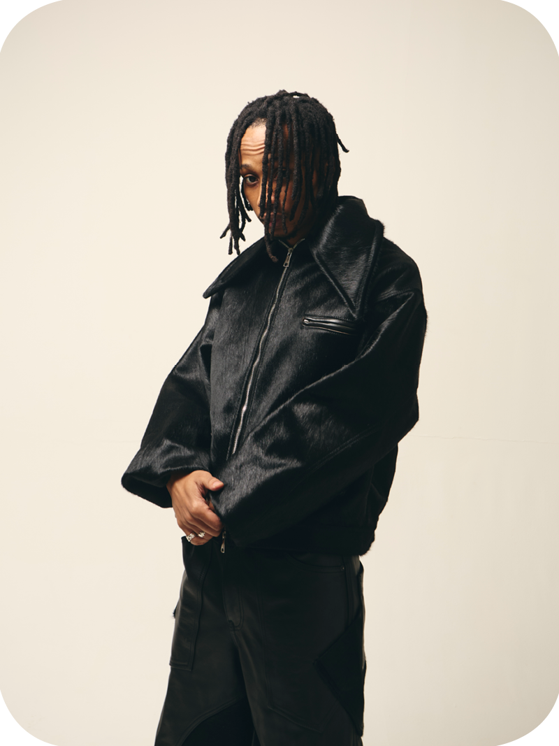 Black Cowhide Jacket - Image 6