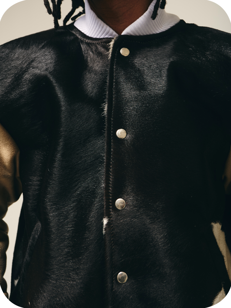 Cowhide Varsity Jacket - Image 5